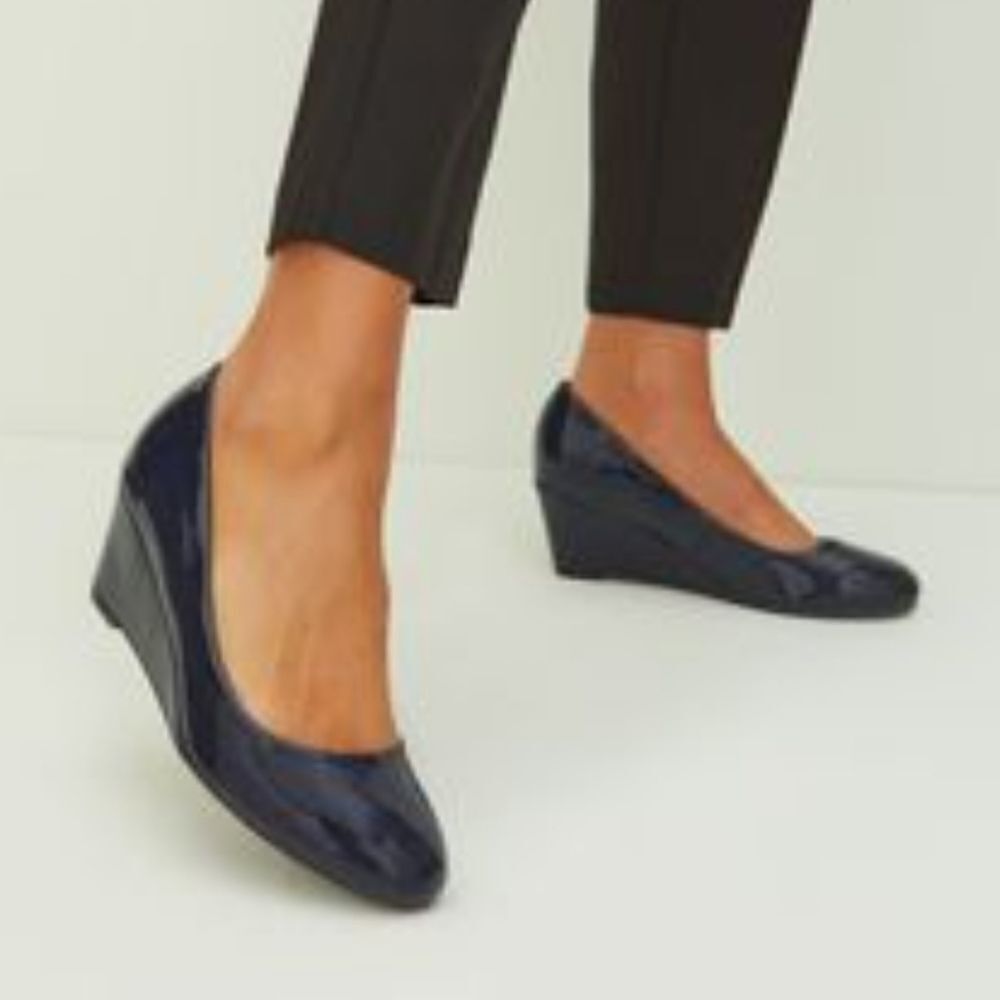 BRAND NEW STYLE &CO BLUE SUEDE WEDGE STYLE SHOE